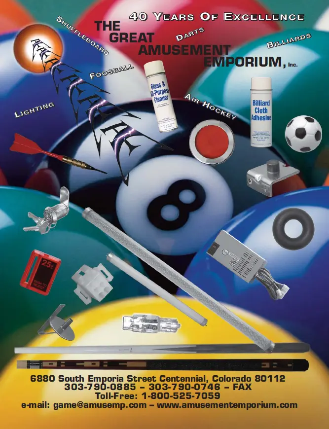 Amusement Catalog Cover Amusement Catalog Cover